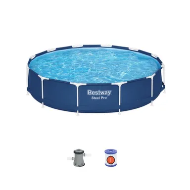 Купить Бассейн каркасный Steel Pro 366x76 см, 6473 л, Ф-насос, Bestway в интернет-магазине Akvilon.kz