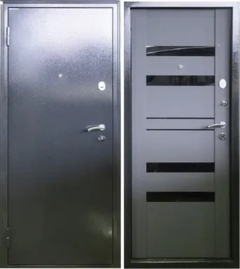 Купить Дверь металлическая КАТЮША 850x2050 букле/антрацит Город мастеров Правое 2050x850 в интернет-магазине Akvilon.kz