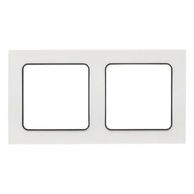 Купить Рамка 2-местная белая с линией цвета черный EKF в интернет-магазине Akvilon.kz