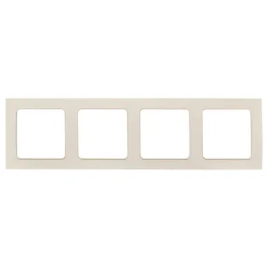 Купить Рамка 4-местная белая с линией цвета черный EKF в интернет-магазине Akvilon.kz