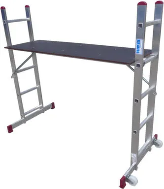 Купить Лестничные подмости CORDA 2x5 с роликами в интернет-магазине Akvilon.kz