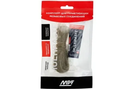 Купить Комплект паста уплотнительная универсальная (вода, газ, 25 гр) MULTIPASTA + лён Premium, МР, туба в интернет-магазине Akvilon.kz