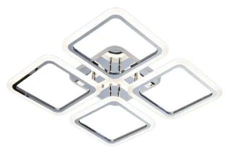 Купить Люстра светодиодная Галактика 1047004, хром, 100 Вт, RGB, 550x550x75 мм, Галлоп в интернет-магазине Akvilon.kz