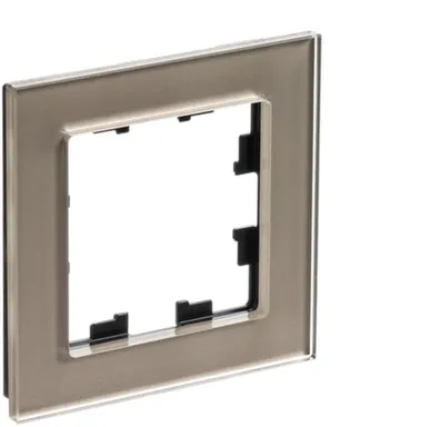 Купить Рамка 1-местная,серия AtlasDesign органическое стекло шампань в интернет-магазине Akvilon.kz