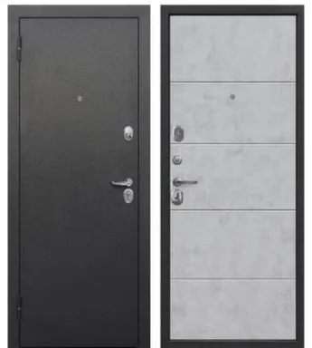 Купить Дверь металлическая 7,5см Гарда (букле черный) Бетон снежный Феррони Левое 960 в интернет-магазине Akvilon.kz