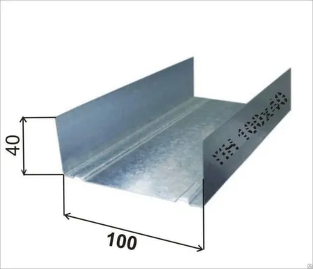 Купить Профиль для гипсокартона Профиль направляющий 0,6 100x40 Для перегородок и стен в интернет-магазине Akvilon.kz