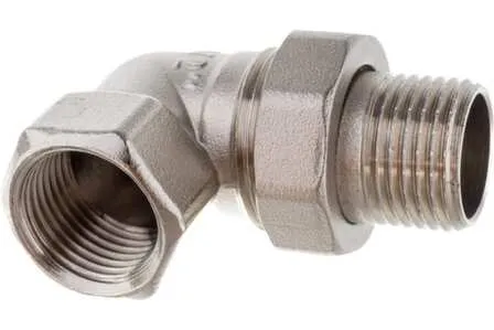 Купить Сгон резьбовой угловой разъемный 1/2" ВР-НР, РТП в интернет-магазине Akvilon.kz