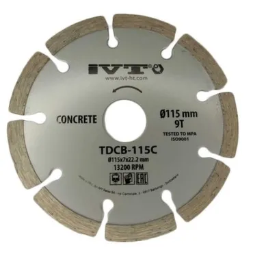 Купить Алмазный диск по бетону Ø115, IVT в интернет-магазине Akvilon.kz