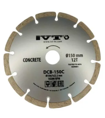 Купить Алмазный диск по бетону Ø150, IVT в интернет-магазине Akvilon.kz