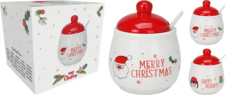 Купить Сахарница с крышкой и ложкой, 9,8x9,8x11,5 см, в ассортименте, Koopman в интернет-магазине Akvilon.kz