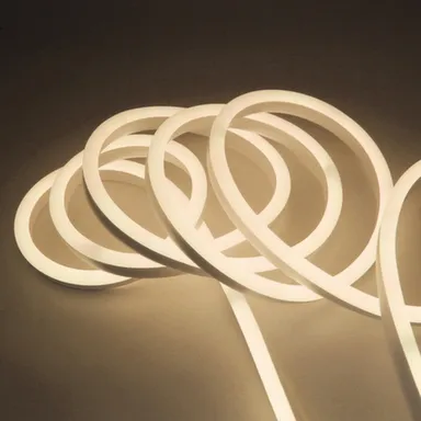 Купить Светодиодная лента неоновая 8Вт/м 6x12мм IP65 теплый белый 220В (бухта 100 м) в интернет-магазине Akvilon.kz