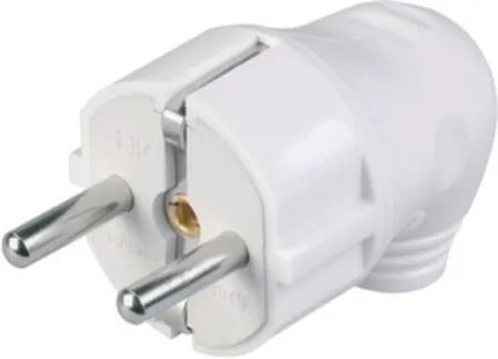 Купить Вилка угловая разборная с заземл. 16А белая IEK в интернет-магазине Akvilon.kz