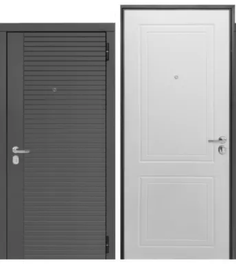Купить Дверь металлическая Прораб Серебро Графит/Белый, Прораб в интернет-магазине Akvilon.kz