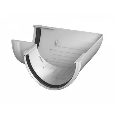 Купить Угол желоба, 90º, ПВХ, белый, Технониколь в интернет-магазине Akvilon.kz