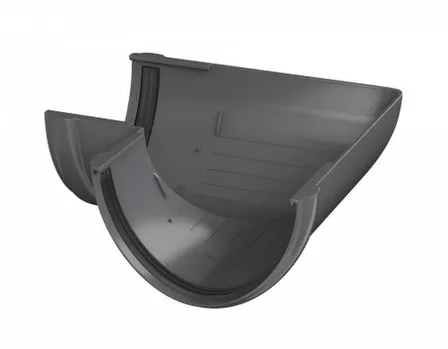 Купить Угол желоба, 90º, ПВХ, серый. Технониколь в интернет-магазине Akvilon.kz