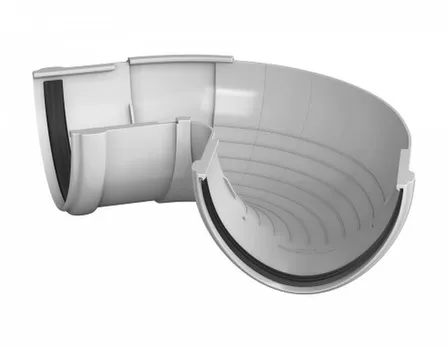 Купить Угол желоба, 90º-150º, ПВХ, белый, Технониколь в интернет-магазине Akvilon.kz