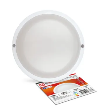 Купить Светильник светодиодный СПП-А КРУГ 6,5K-12Вт (холодный белый) с оптико-акустическим датчиком в интернет-магазине Akvilon.kz