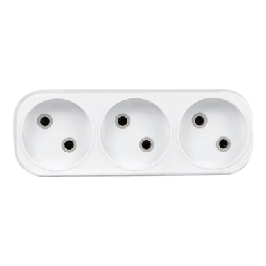 Купить Разветвитель 3-гнезда 10А с/з плоский EKF в интернет-магазине Akvilon.kz