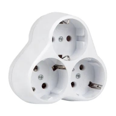 Купить Разветвитель 3 гнезда с заземлением 16А EKF в интернет-магазине Akvilon.kz