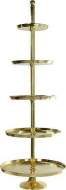 Купить Блюдо 5-ярусное, золото, высота 170 см, Koopman в интернет-магазине Akvilon.kz