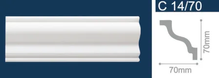 Купить Плинтус потолочный 70x65x2000мм, Solid в интернет-магазине Akvilon.kz