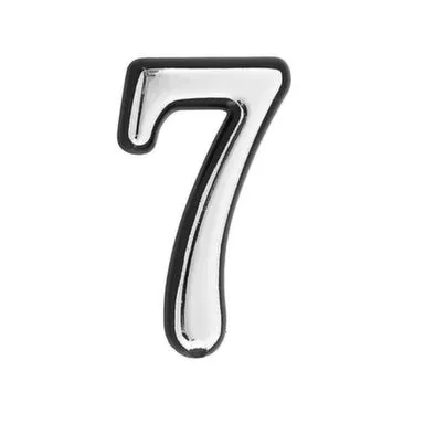 Купить Цифра самоклеящаяся пластиковая 7 Хром в интернет-магазине Akvilon.kz