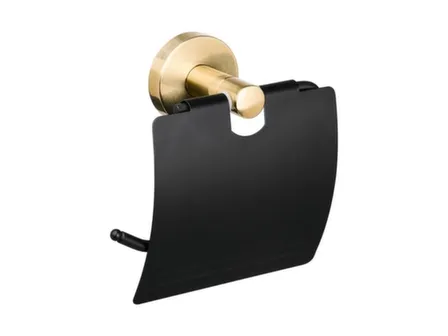 Купить Держатель туалетной бумаги с крышкой Oro Nero, Moroshka в интернет-магазине Akvilon.kz