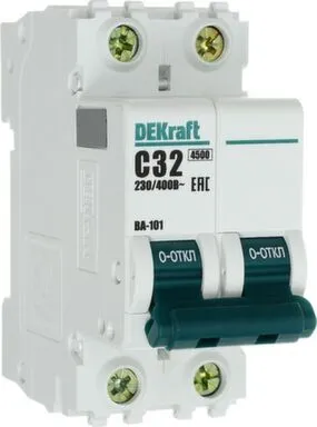 Купить Автомат 2P C 32 А ВА 101 DEKraft в интернет-магазине Akvilon.kz
