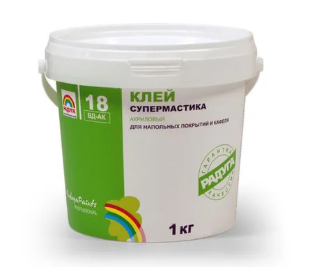 Купить Клей Радуга 18 для напольных покрытий и кафеля 1 кг в интернет-магазине Akvilon.kz