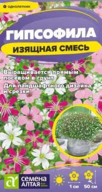 Купить Цветы Гипсофила Изящная Смесь 0,05 гр, Семена Алтая в интернет-магазине Akvilon.kz