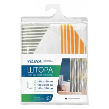 Купить Штора для ванны, полиэстер, Лоскутная мозаика, 180x180 см, Vilina в интернет-магазине Akvilon.kz