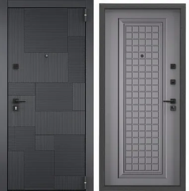 Купить Дверь метал. X7 PRO PP 860x2050 ПВХ Оскуро X-DL4/ПВХ Гриджио СК63 серый букле Торэкс Правое в интернет-магазине Akvilon.kz