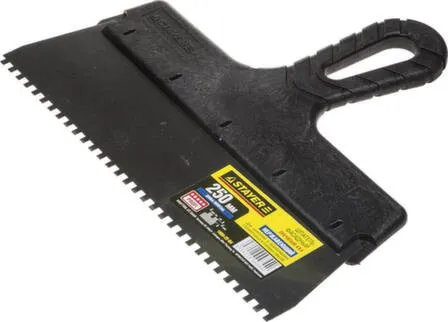 Купить Шпатель нержавеющий, зубчатый, 250 мм, c зубцами 4x4 мм, STAYER в интернет-магазине Akvilon.kz