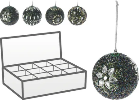 Купить Елочное украшение Шар, темный, D 10 см, в ассортименте, Koopman в интернет-магазине Akvilon.kz