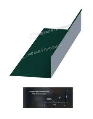 Купить Планка примыкания верхняя 250x147x2000 мм зеленый мох в интернет-магазине Akvilon.kz