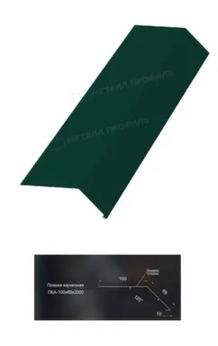 Купить Планка карнизная 100x69x2000мм зеленый мох МЕТАЛЛПРОФИЛЬ в интернет-магазине Akvilon.kz