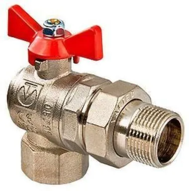 Купить Кран шаровой угловой Valteс Base внутр-наруж резьба рукоятка бабочка 3/4 в интернет-магазине Akvilon.kz