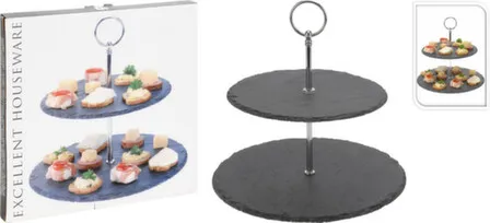 Купить Блюдо двухъярусное, диам. 20см/25см, высота23см, Koopman в интернет-магазине Akvilon.kz