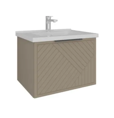 Тумба подвесная Джина Белый снег Устюрт 1 ящик с умывальником Orbita 1170-60/610, 60 см, AVK в интернет-магазине Akvilon.kz