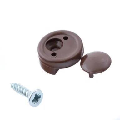 Купить Зеркалодержатель пластмассовый с шурупом, темно-коричневый, 8 шт, Стройбат в интернет-магазине Akvilon.kz