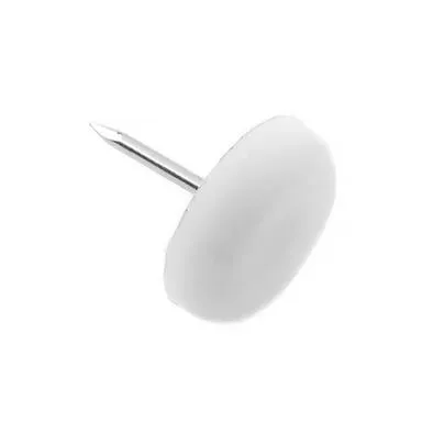 Купить Пункт пластмассовый с гвоздем 22 мм, белый, 4 шт, Стройбат в интернет-магазине Akvilon.kz