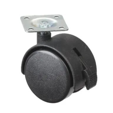 Купить Опора колесная на площадке со стопором d 40 мм, 1 шт, Стройбат в интернет-магазине Akvilon.kz