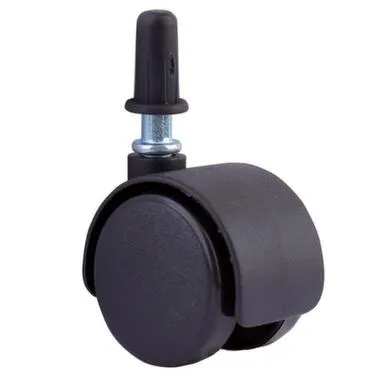 Купить Ролик двойной со штифтом, 40 мм, пластик, черный, 1 шт, Стройбат в интернет-магазине Akvilon.kz