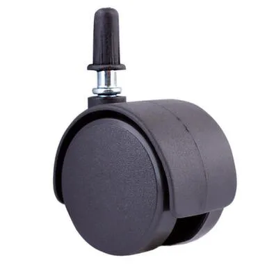 Купить Ролик двойной со штифтом, 50 мм, пластик, черный, 1 шт, Стройбат в интернет-магазине Akvilon.kz