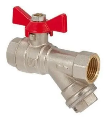 Купить Кран шаровой с косым фильтром Valteс внутр-внутр резьба флажковая рукоятка 1/2 в интернет-магазине Akvilon.kz