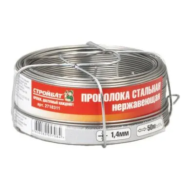 Купить Проволока стальная нержавеющая 1,4 мм, 50 м, Стройбат в интернет-магазине Akvilon.kz