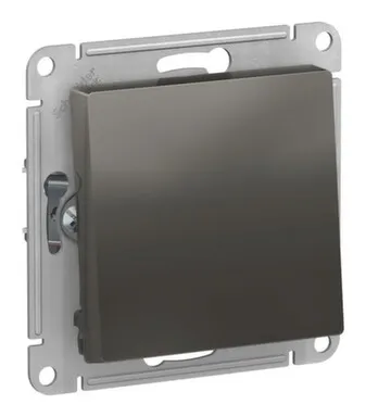 Купить Переключатель проходной 1 - клавишный сталь10А Atlas в интернет-магазине Akvilon.kz