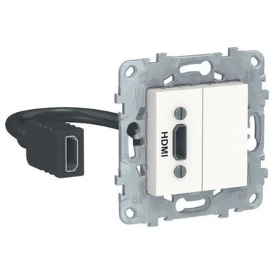 Купить Белая розетка 1- местная HDMI Unica Studio в интернет-магазине Akvilon.kz