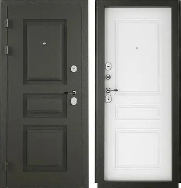 Купить Дверь металлическая ФАКТУМ Букле графит/Софт серый 860x2066 мм Промет Левое в интернет-магазине Akvilon.kz