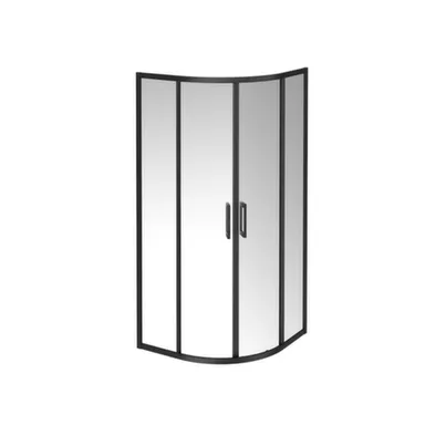 Купить Душевой уголок Vetro, раздвижной, четверть круга, черный матовый, 900x900x1950 мм, Kerama Marazzi в интернет-магазине Akvilon.kz